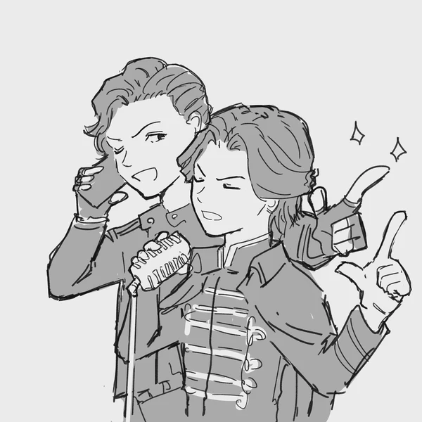 おそろいポーズ